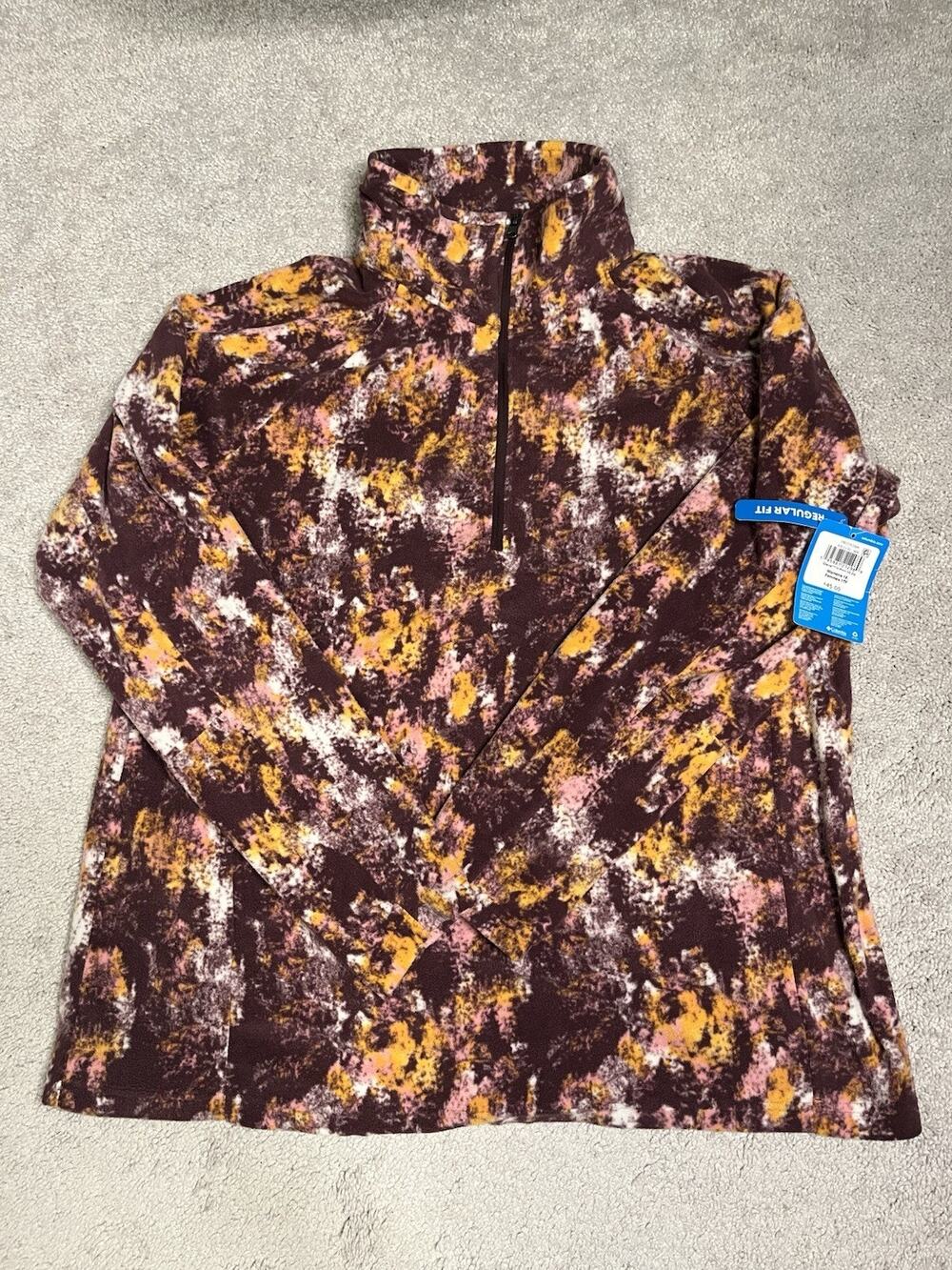 Columbia Women's Glacial IV Print Half-Zip Fleece Moonvista Timberwild Size 1X